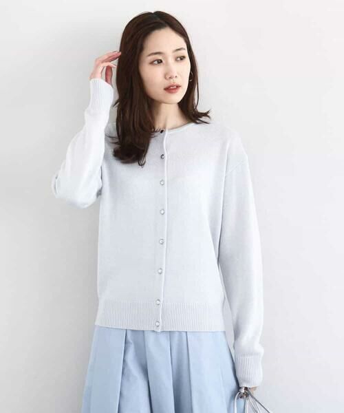 MK MICHEL KLEIN / エムケーミッシェルクラン カーディガン・ボレロ | キラキラ ラメニットカーディガン/洗える | 詳細8