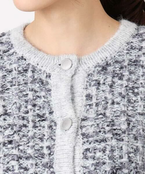 MK MICHEL KLEIN / エムケーミッシェルクラン ノーカラージャケット | ツイードニットジャケット/洗える | 詳細16