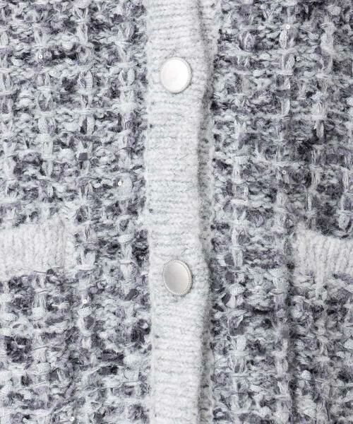 MK MICHEL KLEIN / エムケーミッシェルクラン ノーカラージャケット | ツイードニットジャケット/洗える | 詳細20
