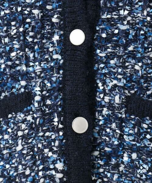 MK MICHEL KLEIN / エムケーミッシェルクラン ノーカラージャケット | ツイードニットジャケット/洗える | 詳細24