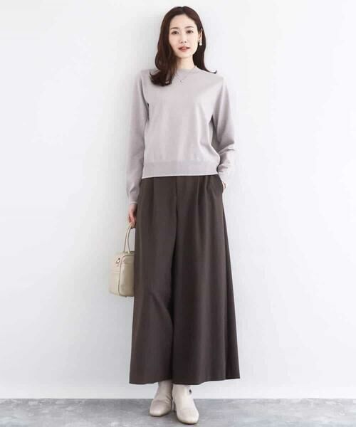 MK MICHEL KLEIN / エムケーミッシェルクラン ニット・セーター | モックネックニット/洗える | 詳細2