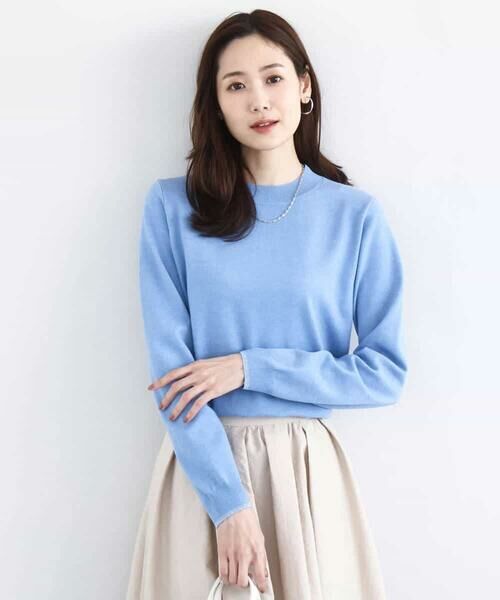 MK MICHEL KLEIN / エムケーミッシェルクラン ニット・セーター | モックネックニット/洗える | 詳細5