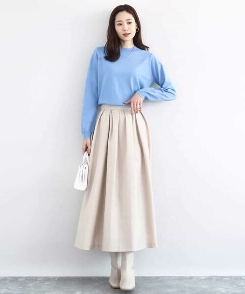 MK MICHEL KLEIN / エムケーミッシェルクラン ニット・セーター | モックネックニット/洗える | 詳細6