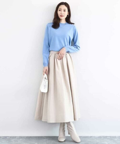 MK MICHEL KLEIN / エムケーミッシェルクラン ニット・セーター | モックネックニット/洗える | 詳細7