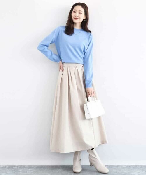 MK MICHEL KLEIN / エムケーミッシェルクラン ニット・セーター | モックネックニット/洗える | 詳細8