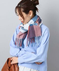 MK MICHEL KLEIN / エムケーミッシェルクラン マフラー・ショール・スヌード・ストール | 大判チェック柄ストール/洗える