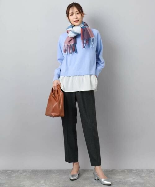 MK MICHEL KLEIN / エムケーミッシェルクラン マフラー・ショール・スヌード・ストール | 大判チェック柄ストール/洗える | 詳細10