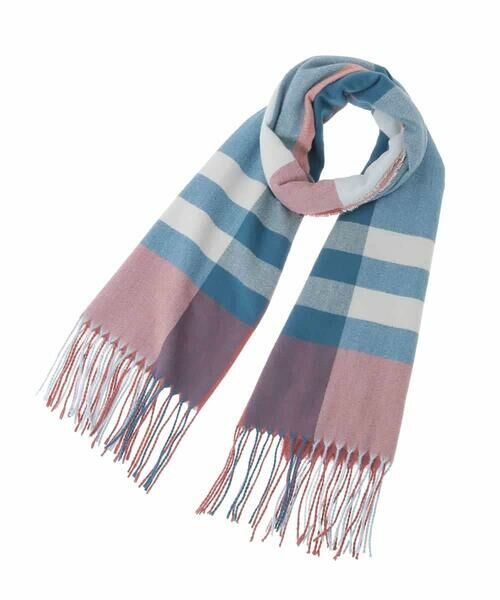 MK MICHEL KLEIN / エムケーミッシェルクラン マフラー・ショール・スヌード・ストール | 大判チェック柄ストール/洗える | 詳細7