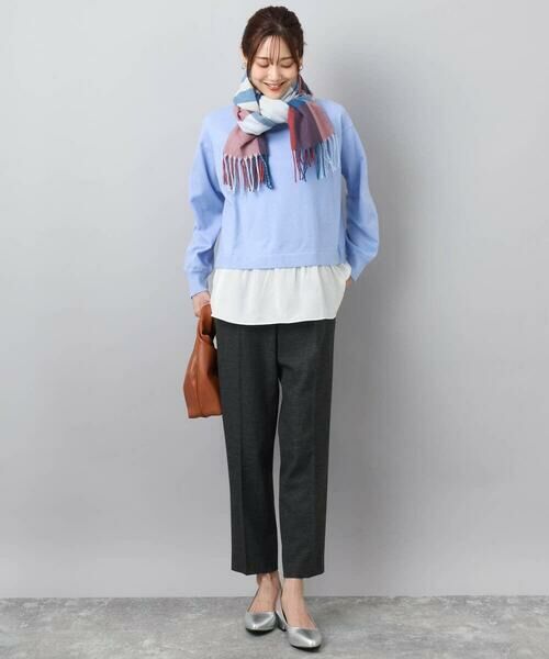 MK MICHEL KLEIN / エムケーミッシェルクラン マフラー・ショール・スヌード・ストール | 大判チェック柄ストール/洗える | 詳細9