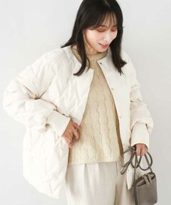 MK MICHEL KLEIN / エムケーミッシェルクラン ダウンジャケット・ベスト | ノーカラーミドル丈ダウンコート