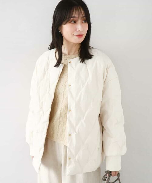 MK MICHEL KLEIN / エムケーミッシェルクラン ダウンジャケット・ベスト | ノーカラーミドル丈ダウンコート | 詳細5