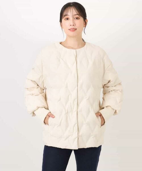 MK MICHEL KLEIN / エムケーミッシェルクラン ダウンジャケット・ベスト | ノーカラーミドル丈ダウンコート | 詳細9