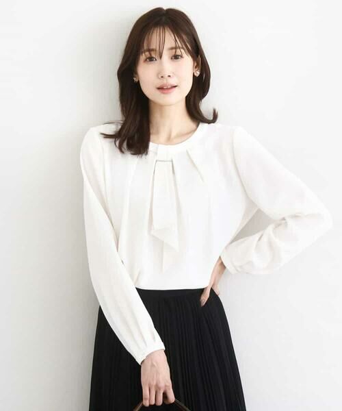 MK MICHEL KLEIN / エムケーミッシェルクラン シャツ・ブラウス | マルチwayボウタイブラウス/洗える | 詳細1