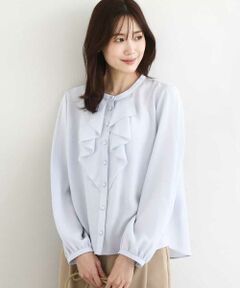 MK MICHEL KLEIN / エムケーミッシェルクラン シャツ・ブラウス | ラッフルフリルブラウス/洗える