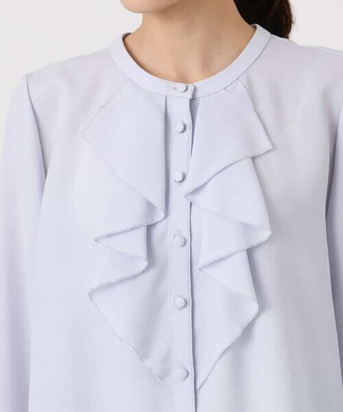 MK MICHEL KLEIN / エムケーミッシェルクラン シャツ・ブラウス | ラッフルフリルブラウス/洗える | 詳細12