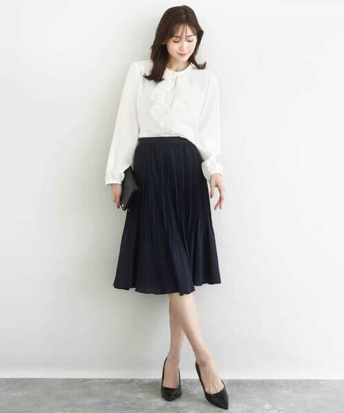 MK MICHEL KLEIN / エムケーミッシェルクラン シャツ・ブラウス | ラッフルフリルブラウス/洗える | 詳細3