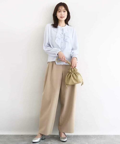 MK MICHEL KLEIN / エムケーミッシェルクラン シャツ・ブラウス | ラッフルフリルブラウス/洗える | 詳細6