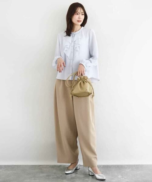 MK MICHEL KLEIN / エムケーミッシェルクラン シャツ・ブラウス | ラッフルフリルブラウス/洗える | 詳細8