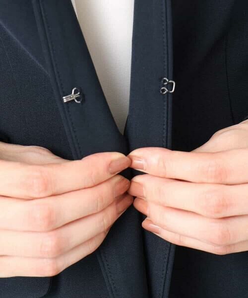 MK MICHEL KLEIN / エムケーミッシェルクラン テーラードジャケット | ダブルクロス カラーレスジャケット/セットアップ対応/洗える | 詳細16