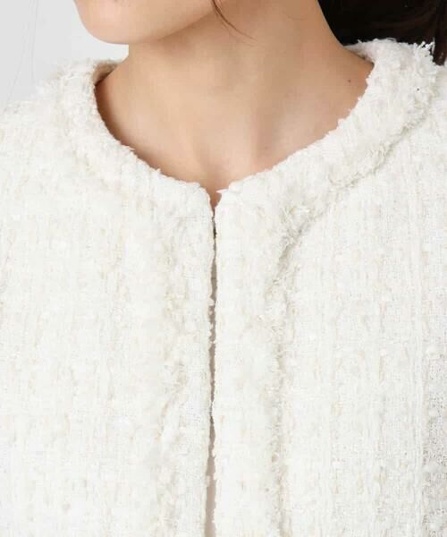 MK MICHEL KLEIN / エムケーミッシェルクラン ノーカラージャケット | ノーカラーファンシーツイードジャケット/セットアップ対応/洗える | 詳細9