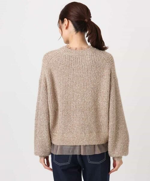 MK MICHEL KLEIN / エムケーミッシェルクラン ニット・セーター | ミニフリルデザインキラキラニット/洗える | 詳細11