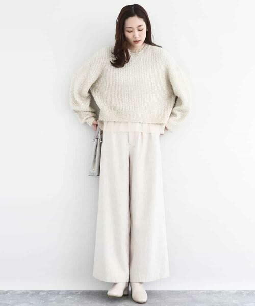 MK MICHEL KLEIN / エムケーミッシェルクラン ニット・セーター | ミニフリルデザインキラキラニット/洗える | 詳細3