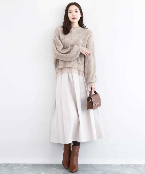 MK MICHEL KLEIN / エムケーミッシェルクラン ニット・セーター | ミニフリルデザインキラキラニット/洗える | 詳細8