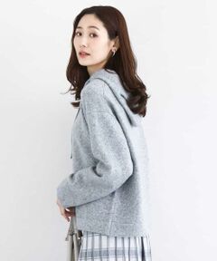 MK MICHEL KLEIN / エムケーミッシェルクラン ニット・セーター | クロップド丈ニットフーディー/洗える