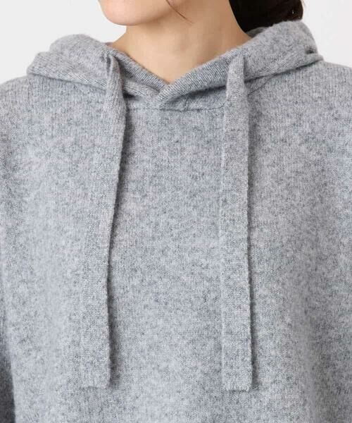 MK MICHEL KLEIN / エムケーミッシェルクラン ニット・セーター | クロップド丈ニットフーディー/洗える | 詳細16