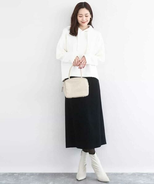 MK MICHEL KLEIN / エムケーミッシェルクラン ニット・セーター | クロップド丈ニットフーディー/洗える | 詳細6