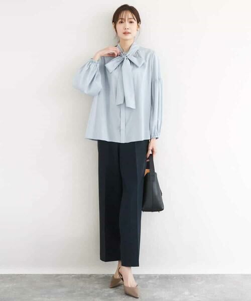 MK MICHEL KLEIN / エムケーミッシェルクラン チノ・ワークパンツ | ダブルクロス セミワイドパンツ/セットアップ対応/洗える | 詳細12