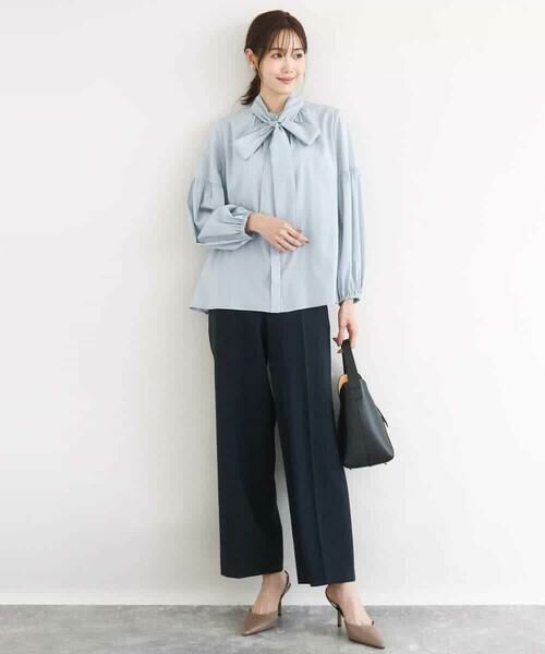 MK MICHEL KLEIN / エムケーミッシェルクラン チノ・ワークパンツ | ダブルクロス セミワイドパンツ/セットアップ対応/洗える | 詳細13