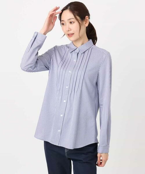 MK MICHEL KLEIN / エムケーミッシェルクラン シャツ・ブラウス | ストレッチジャージシャツ/洗える | 詳細23