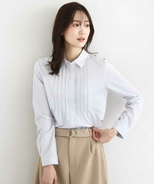 MK MICHEL KLEIN / エムケーミッシェルクラン シャツ・ブラウス | ストレッチジャージシャツ/洗える | 詳細9