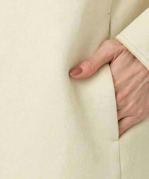 MK MICHEL KLEIN / エムケーミッシェルクラン その他アウター | フェイクスウェードノーカラーコート/洗える | 詳細1