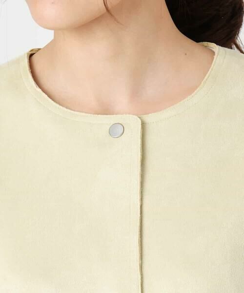 MK MICHEL KLEIN / エムケーミッシェルクラン その他アウター | フェイクスウェードノーカラーコート/洗える | 詳細24