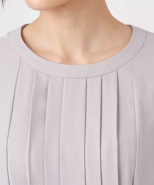 MK MICHEL KLEIN / エムケーミッシェルクラン ロング・マキシ丈ワンピース | サテンジョーゼット プリーツワンピース/洗える | 詳細20