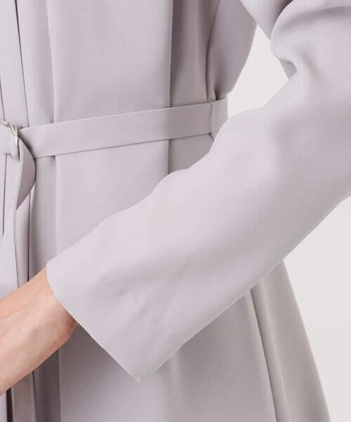 MK MICHEL KLEIN / エムケーミッシェルクラン ロング・マキシ丈ワンピース | サテンジョーゼット プリーツワンピース/洗える | 詳細22