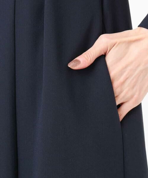 MK MICHEL KLEIN / エムケーミッシェルクラン ロング・マキシ丈ワンピース | サテンジョーゼット サイドベルトワンピース/洗える | 詳細15