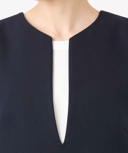 MK MICHEL KLEIN / エムケーミッシェルクラン ロング・マキシ丈ワンピース | バックフリルデザイン ジャンパースカート/洗える | 詳細8