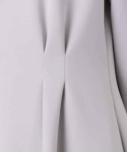 MK MICHEL KLEIN / エムケーミッシェルクラン ロング・マキシ丈ワンピース | スムースダンボール タックワンピース/洗える | 詳細2