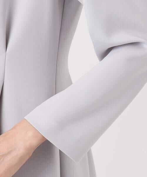 MK MICHEL KLEIN / エムケーミッシェルクラン ロング・マキシ丈ワンピース | スムースダンボール タックワンピース/洗える | 詳細21