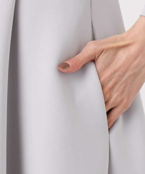 MK MICHEL KLEIN / エムケーミッシェルクラン ロング・マキシ丈ワンピース | スムースダンボール タックワンピース/洗える | 詳細22