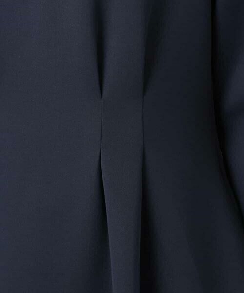 MK MICHEL KLEIN / エムケーミッシェルクラン ロング・マキシ丈ワンピース | スムースダンボール タックワンピース/洗える | 詳細4