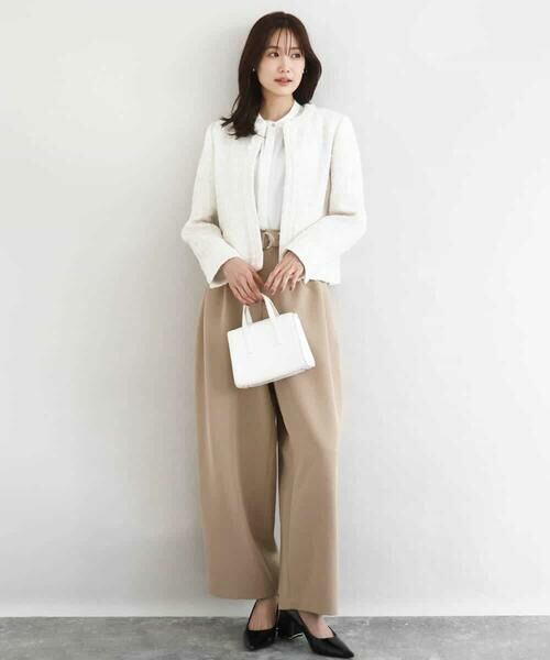 MK MICHEL KLEIN / エムケーミッシェルクラン シャツ・ブラウス | ボウ付きバンドカラーブラウス/洗える | 詳細16