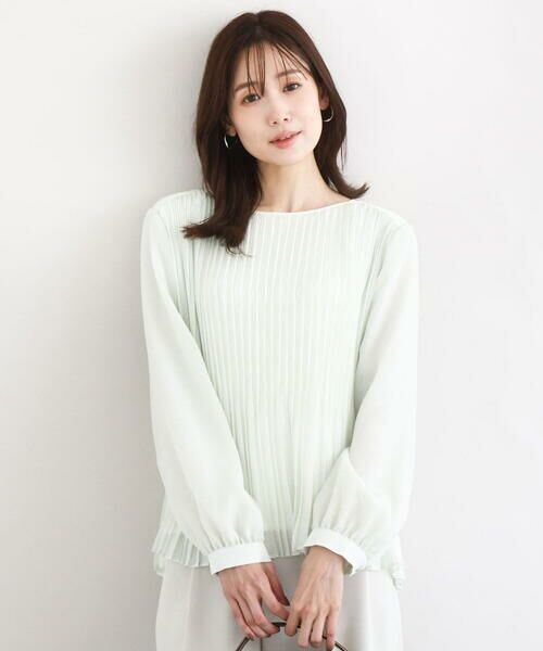 MK MICHEL KLEIN / エムケーミッシェルクラン シャツ・ブラウス | プリーツデザインブラウス/洗える | 詳細11