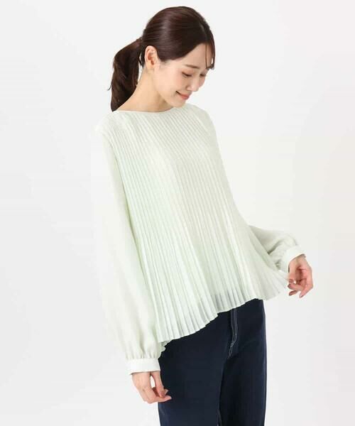 MK MICHEL KLEIN / エムケーミッシェルクラン シャツ・ブラウス | プリーツデザインブラウス/洗える | 詳細15