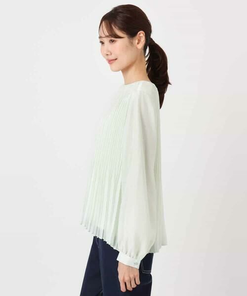 MK MICHEL KLEIN / エムケーミッシェルクラン シャツ・ブラウス | プリーツデザインブラウス/洗える | 詳細16