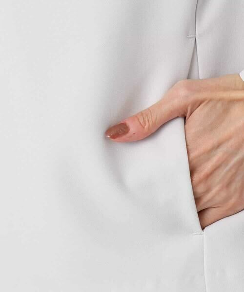 MK MICHEL KLEIN / エムケーミッシェルクラン ノーカラージャケット | ダブルクロス テントラインノーカラージャケット/セットアップ対応/防シワ/ストレッチ/洗える | 詳細14