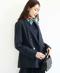 MK MICHEL KLEIN / エムケーミッシェルクラン テーラードジャケット | ダブルブレストジャケット/洗える